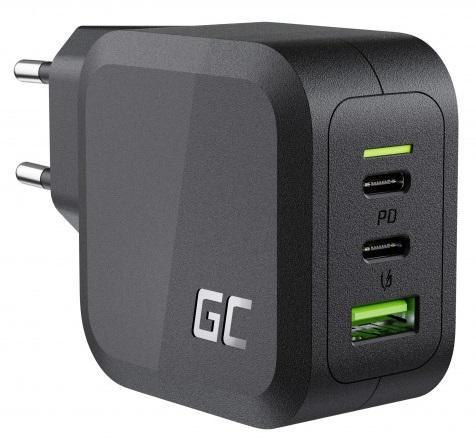ŁADOWARKA SIECIOWA Green Cell PowerGan 65W 2xUSB-C 1xUSB-A CHARGC08 ŁADOWARKA SIECIOWA Green Cell PowerGan 65W 2xUSB-C 1xUSB-A CHARGC08
