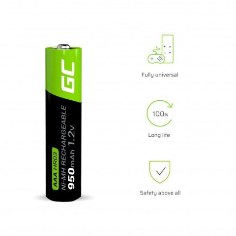 AKUMULATORKI Green Cell 4x AAA HR03 950mAh GR03 AKUMULATORKI Green Cell 4x AAA HR03 950mAh GR03