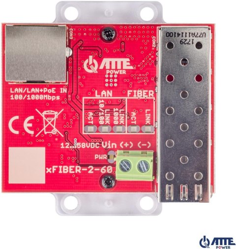 Gigabitowy media konwerter Ethernet ATTE xFIBER‑2‑60 Gigabitowy media konwerter Ethernet ATTE xFIBER‑2‑60
