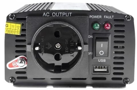 PRZETWORNICA NAPIĘCIA Green Cell 24V / 230V 300W/600W MODYFIKOWANA SINUSOIDA PRZETWORNICA NAPIĘCIA Green Cell 24V / 230V 300W/600W MODYFIKOWANA SINUSOIDA