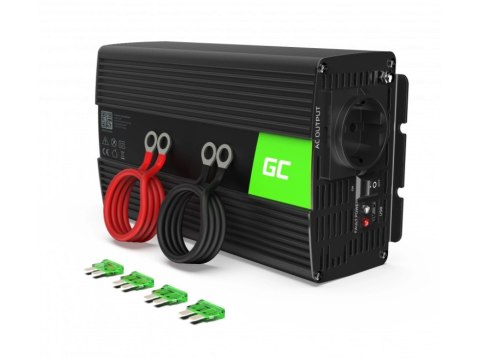 PRZETWORNICA NAPIĘCIA INWERTER Green Cell 12V / 230V 1000W/2000W CZYSTA SINUSOIDA INV09 PRZETWORNICA NAPIĘCIA INWERTER Green Cell 12V / 230V 1000W/2000W CZYSTA SINUSOIDA INV09