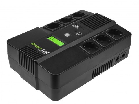 UPS ZASILACZ AWARYJNY Green Cell 600VA 360W AiO Z WYŚWIETLACZEM LCD UPS06 UPS ZASILACZ AWARYJNY Green Cell 600VA 360W AiO Z WYŚWIETLACZEM LCD UPS06