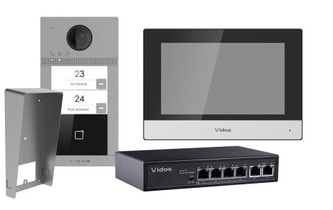 WIDEODOMOFON IP VIDOS ONE 2xM2010/S2402-N WIDEODOMOFON IP VIDOS ONE 2xM2010/S2402-N