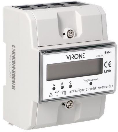 Wskaźnik zużycia energii 3 fazowy Virone EM-3 Wskaźnik zużycia energii 3 fazowy Virone EM-3
