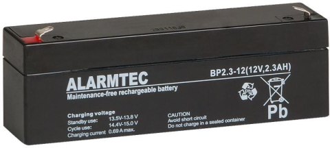 Akumulator AGM ALARMTEC serii BP 12V 2,3Ah Akumulator AGM ALARMTEC serii BP 12V 2,3Ah