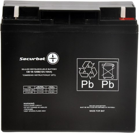 Akumulator AGM SECURBAT 12V 18Ah Akumulator AGM SECURBAT 12V 18Ah