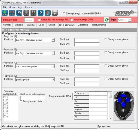 ROPAM STEROWNIK RADIOWY - ZESTAW RF-4C-2K (2 PILOTY) ROPAM STEROWNIK RADIOWY - ZESTAW RF-4C-2K (2 PILOTY)