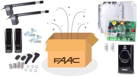 Zestaw Alfa - FAAC 414 do 8m bram dwuskrzydłowych Zestaw Alfa - FAAC 414 do 8m bram dwuskrzydłowych