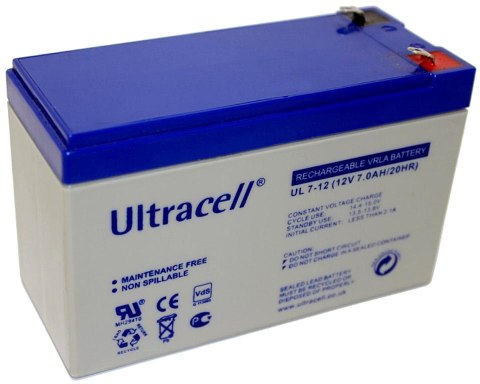 Akumulator AGM ULTRACELL UL 12V 7Ah UL7-12 Akumulator AGM ULTRACELL UL 12V 7Ah UL7-12