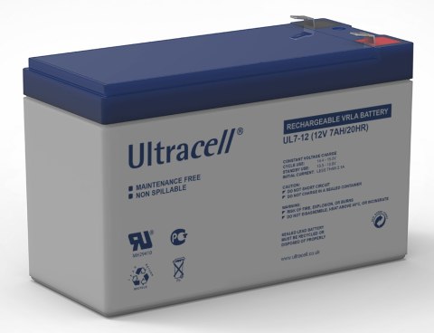Akumulator AGM ULTRACELL UL 12V 7Ah UL7-12 Akumulator AGM ULTRACELL UL 12V 7Ah UL7-12
