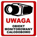 NAKLEJKA OBIEKT MONITOROWANY 10x10 8332 NAKLEJKA OBIEKT MONITOROWANY 10x10 8332