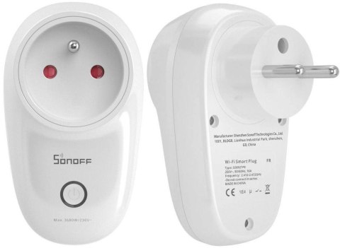 SONOFF Inteligentna gniazdko elektryczne Zigbee 10A 3680W S26R2ZBTPE-FR SONOFF Inteligentna gniazdko elektryczne Zigbee 10A 3680W S26R2ZBTPE-FR
