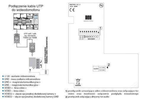 ACO INS-MPR 4" Monitor INSPIRO - kolorowy cyfrowy 4" do systemów videodomofonowych ACO INS-MPR 4" Monitor INSPIRO - kolorowy cyfrowy 4" do systemów videodomofonowych