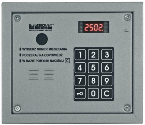 Laskomex CP-2503R srebrny Panel audio z czytnikiem kluczy RFID Laskomex CP-2503R srebrny Panel audio z czytnikiem kluczy RFID