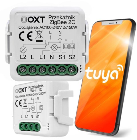 Moduł OXT mini 2 obwody ZigBee Tuya Moduł OXT mini 2 obwody ZigBee Tuya