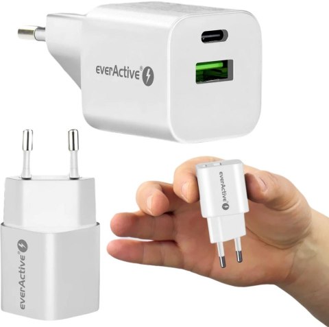 ŁADOWARKA SIECIOWA everActive GaN SC-390Q 30W 1xUSB-C 1xUSB-A PD PPS ŁADOWARKA SIECIOWA everActive GaN SC-390Q 30W 1xUSB-C 1xUSB-A PD PPS