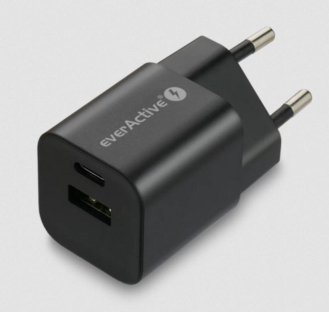 ŁADOWARKA SIECIOWA everActive GaN SC-390QB 30W 1xUSB-C 1xUSB-A PD PPS ŁADOWARKA SIECIOWA everActive GaN SC-390QB 30W 1xUSB-C 1xUSB-A PD PPS