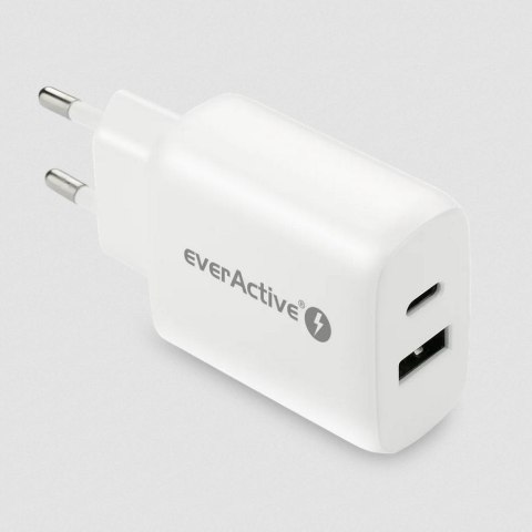 ŁADOWARKA SIECIOWA everActive SC-370Q 25W 1xUSB-C 1xUSB-A PD PPS ŁADOWARKA SIECIOWA everActive SC-370Q 25W 1xUSB-C 1xUSB-A PD PPS