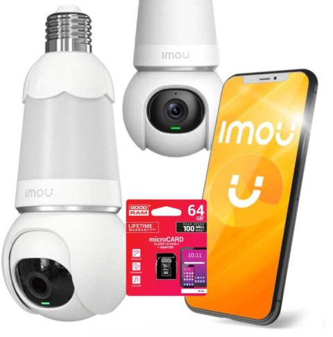Kamera IP Imou kamera żarówka Bulb Cam 5MP IPC z kartą pamięci 64BG Kamera IP Imou kamera żarówka Bulb Cam 5MP IPC z kartą pamięci 64BG