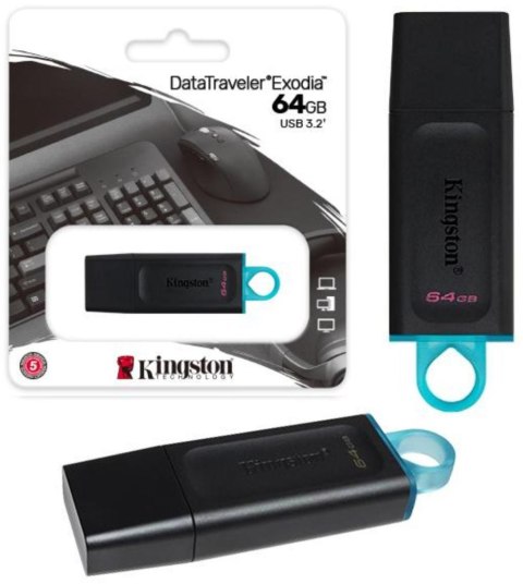 Kingston Pendrive Data Traveler Exodia 64GB USB3.1 Gen1 Kingston Pendrive Data Traveler Exodia 64GB USB3.1 Gen1