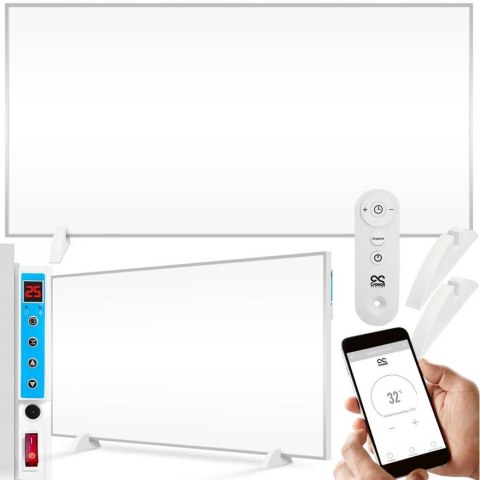 PANEL GRZEJNIK NA PODCZERWIEŃ PROMIENNIK IR 720W + WiFi CR-720TWP TUYA srebrny PANEL GRZEJNIK NA PODCZERWIEŃ PROMIENNIK IR 720W + WiFi CR-720TWP TUYA srebrny