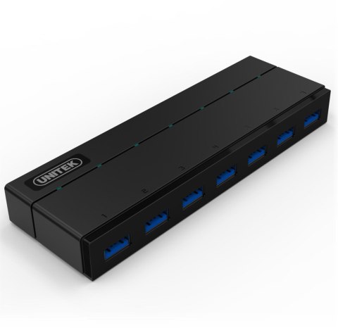 Adapter Unitek Y-3184 HUB 7xUSB 3.0 z zasilaczem i BC 1.2 Adapter Unitek Y-3184 HUB 7xUSB 3.0 z zasilaczem i BC 1.2