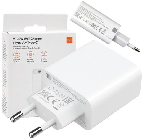 Ładowarka USB Xiaomi Mi 33W Wall Charger (Type-A+Type-C) Ładowarka USB Xiaomi Mi 33W Wall Charger (Type-A+Type-C)