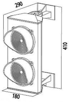 Semafor CAME PL0583 (2-komorowy: czerwone-zielone) 24V LED (001PL0583) Semafor CAME PL0583 (2-komorowy: czerwone-zielone) 24V LED (001PL0583)