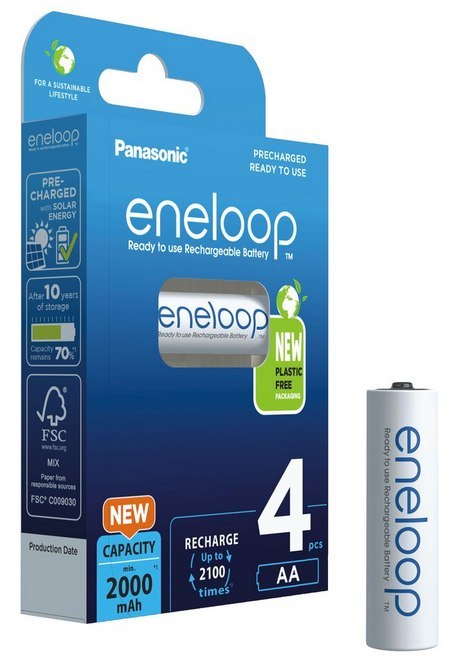 Akumulatorki AA / R6 Panasonic Eneloop 2000mAh BK-3MCDE/4BE (blister 4 szt.) Akumulatorki AA / R6 Panasonic Eneloop 2000mAh BK-3MCDE/4BE (blister 4 szt.)