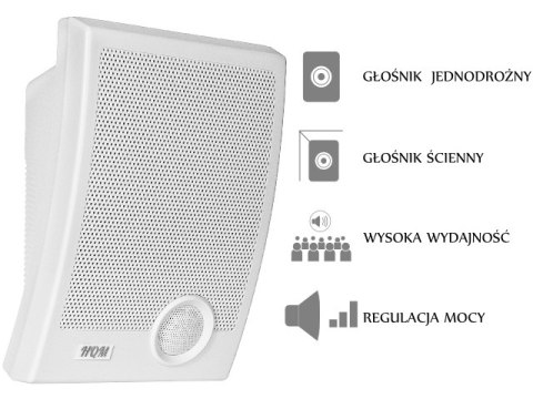 GŁOŚNIK ŚCIENNY HQM-N10165 10W 100V BIAŁY GŁOŚNIK ŚCIENNY HQM-N10165 10W 100V BIAŁY