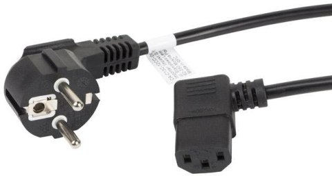 KABEL ZASILAJĄCY CEE 7/7 IEC 320 C13 1.8M KĄTOWY VDE Lanberg KABEL ZASILAJĄCY CEE 7/7 IEC 320 C13 1.8M KĄTOWY VDE Lanberg