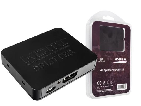 Rozgałęźnik mini HDMI 1x2 Spacetronik HDSP2-M 1/2 Rozgałęźnik mini HDMI 1x2 Spacetronik HDSP2-M 1/2