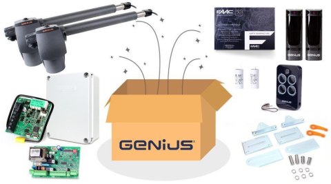 Zestaw Genius G-Bat 300 do bram 6m dwuskrzydłowych Zestaw Genius G-Bat 300 do bram 6m dwuskrzydłowych
