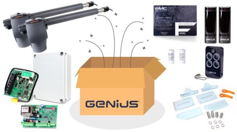 Zestaw Genius G-Bat 400 do 8m bram dwuskrzydłowych Zestaw Genius G-Bat 400 do 8m bram dwuskrzydłowych