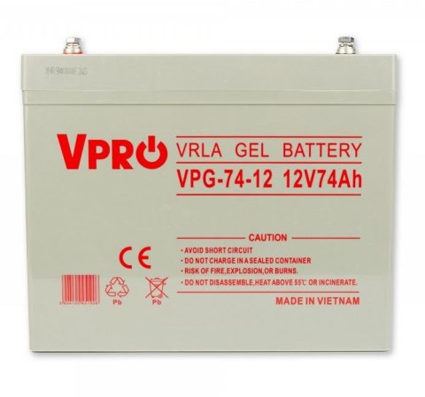 Akumulator Volt Polska GEL VPRO Solar 12V 74Ah Akumulator Volt Polska GEL VPRO Solar 12V 74Ah