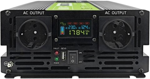 PRZETWORNICA NAPIĘCIA Green Cell PowerInverter LCD 12V / 230V 2000W/4000W CZYSTA SINUSOIDA PRZETWORNICA NAPIĘCIA Green Cell PowerInverter LCD 12V / 230V 2000W/4000W CZYSTA SINUSOIDA
