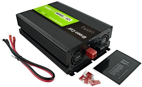 PRZETWORNICA NAPIĘCIA Green Cell PowerInverter LCD 12V / 230V 2000W/4000W CZYSTA SINUSOIDA PRZETWORNICA NAPIĘCIA Green Cell PowerInverter LCD 12V / 230V 2000W/4000W CZYSTA SINUSOIDA