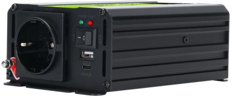 PRZETWORNICA NAPIĘCIA INVERTER Green Cell DUO 12/24V - 230V 300W/600W MODYFIKOWANA SINUSOIDA PRZETWORNICA NAPIĘCIA INVERTER Green Cell DUO 12/24V - 230V 300W/600W MODYFIKOWANA SINUSOIDA