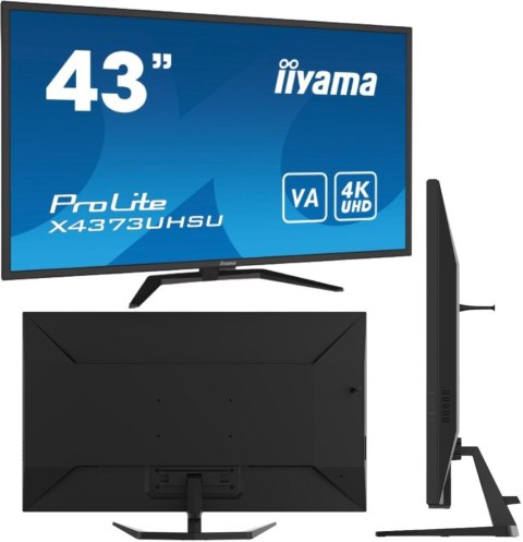 Monitor LED IIYAMA X4373UHSU-B1 43 cale VA HDMI DisplayPort USB Monitor LED IIYAMA X4373UHSU-B1 43 cale VA HDMI DisplayPort USB