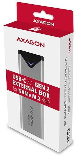 Obudowa dysku M.2 Axagon EEM2-UG2 USB-C 3.2 Gen 2 M.2 NVMe Obudowa dysku M.2 Axagon EEM2-UG2 USB-C 3.2 Gen 2 M.2 NVMe