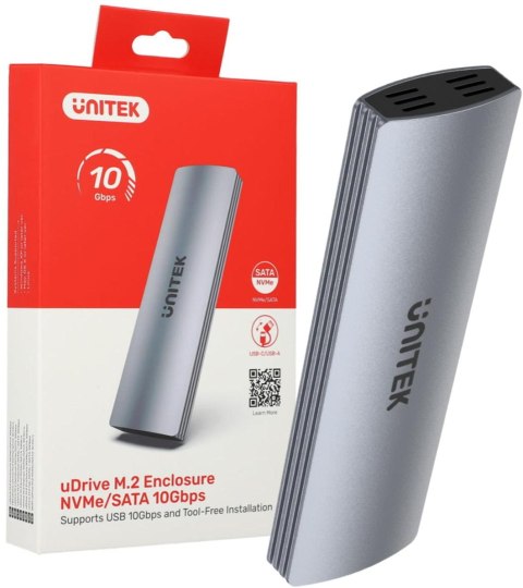 Obudowa dysku Unitek S1230A M.2 NVMe/SATA 10Gbps Obudowa dysku Unitek S1230A M.2 NVMe/SATA 10Gbps