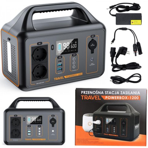 Przenośna stacja zasilania Volt Polska TRAVEL POWERBOX OPTI 1200 Przenośna stacja zasilania Volt Polska TRAVEL POWERBOX OPTI 1200
