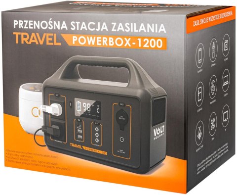 Przenośna stacja zasilania Volt Polska TRAVEL POWERBOX OPTI 1200 Przenośna stacja zasilania Volt Polska TRAVEL POWERBOX OPTI 1200