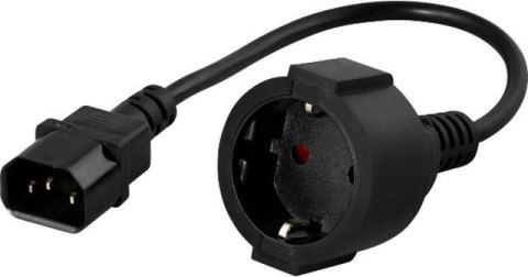 ADAPTER IEC 320 C14(M) / SCHUKO(F) NA KABLU 20CM DO UPS CZARNY PowerWalker ADAPTER IEC 320 C14(M) / SCHUKO(F) NA KABLU 20CM DO UPS CZARNY PowerWalker