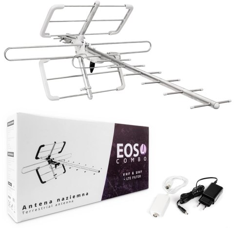 Antena DVB-T/T2 Spacetronik EOS L Combo White (aktywna) Antena DVB-T/T2 Spacetronik EOS L Combo White (aktywna)