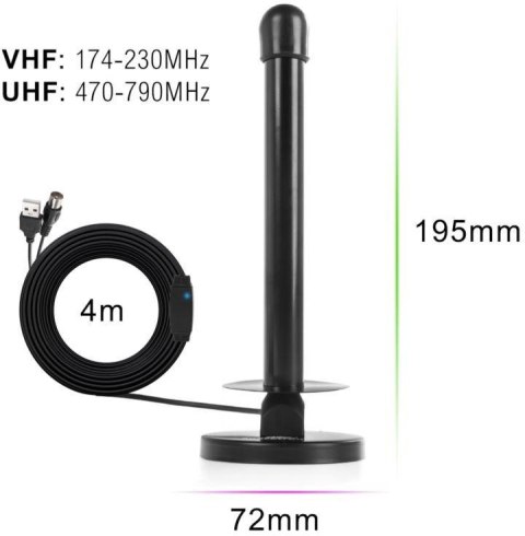 Antena magnetyczna DVB-T2 Spacetronik Hook TV USB 30dB Double Power Antena magnetyczna DVB-T2 Spacetronik Hook TV USB 30dB Double Power