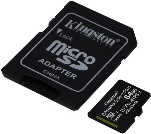 Karta pamięci microSD Kingston Canvas Select Plus microSDHC C10 UHS-I 64GB Karta pamięci microSD Kingston Canvas Select Plus microSDHC C10 UHS-I 64GB