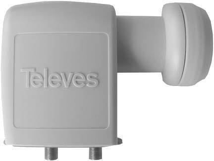 Konwerter Twin Televes ref. 747002 szary Konwerter Twin Televes ref. 747002 szary