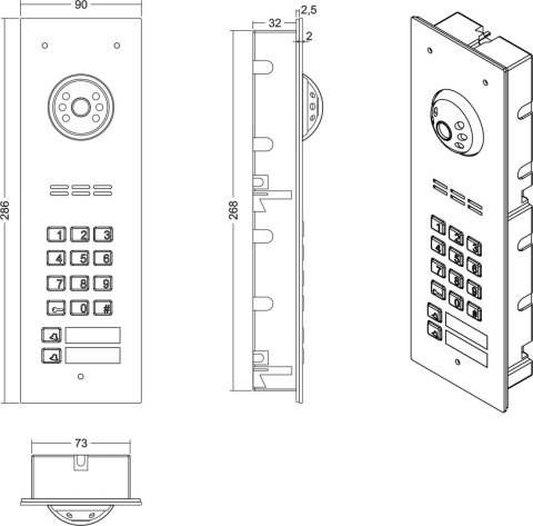 ACO COMO-PRO-V1 panel podtynk 1-lokatorski ACO COMO-PRO-V1 panel podtynk 1-lokatorski