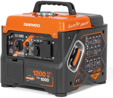 AGREGAT PRĄDOTWÓRCZY INWERTOROWY DAEWOO GDA 1400i 1.2kW AGREGAT PRĄDOTWÓRCZY INWERTOROWY DAEWOO GDA 1400i 1.2kW